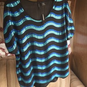 New Directions sequin shirt