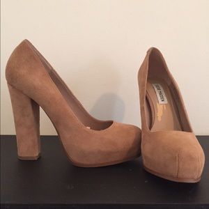 Steve Madden suede chunky heels