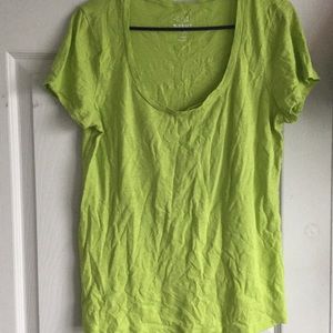 scooped neck tee