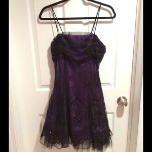Purple and Black Formal Dress