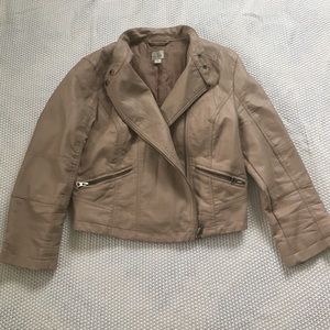 LC Lauren Conrad Tan Moto Jacket