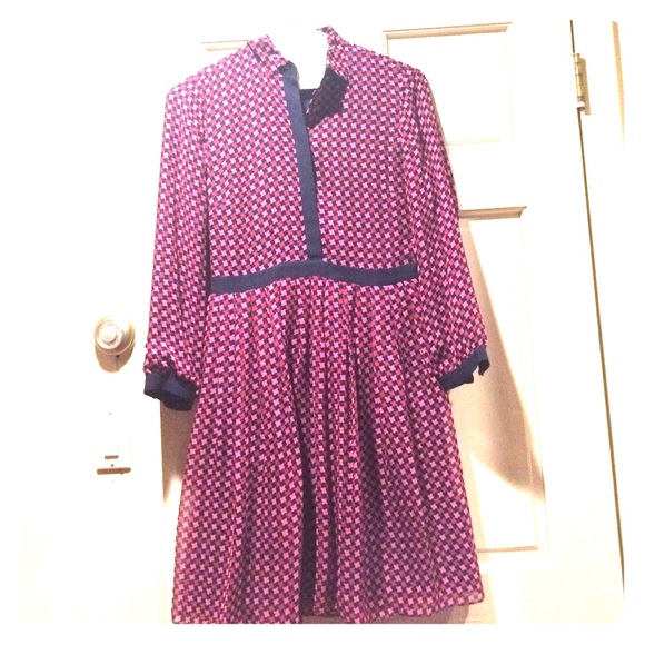 Jcrew 100%silk fun shirt dress