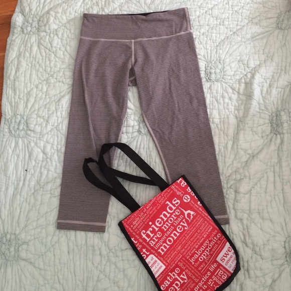 lululemon athletica Pants - Lululemon black and grey crop wunder unders