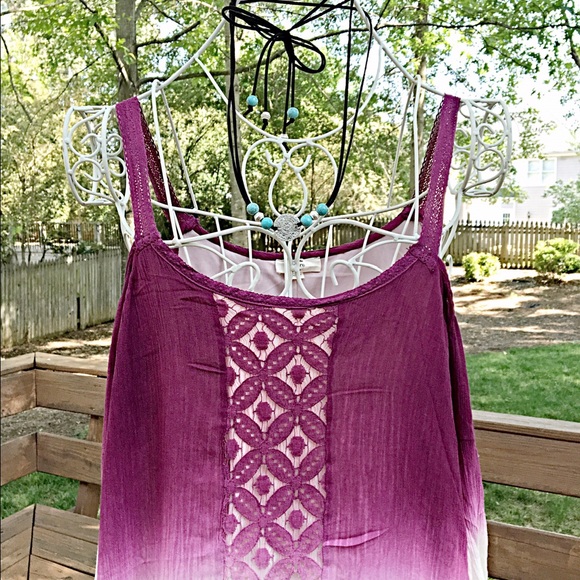 Berry/cream embroidered dress! Buy me for $34! 👠 - Picture 2 of 3