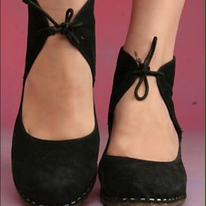 Jeffrey Campbell black suede wedges Krystal