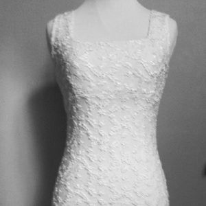 On Hold. DRESS 90's White Eyelet & Floral Dress