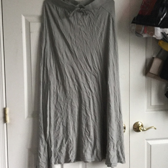 gray long maxi skirt