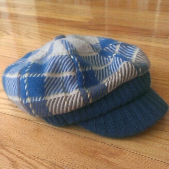 Turquoise plad cap