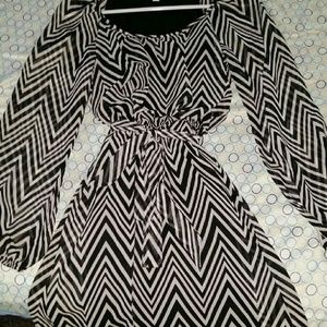 Chevron patterned dress