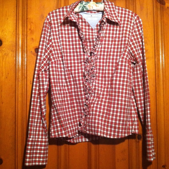 Tommy Hilfiger XL red checked shirt- worn once