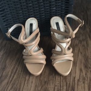 Zara Strappy Nude sandals