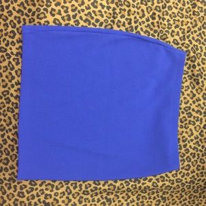 Blue tube skirt