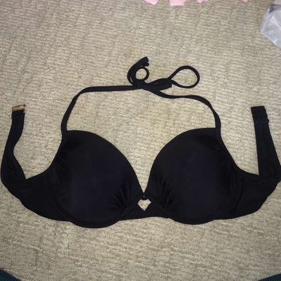 Basic black bikini top