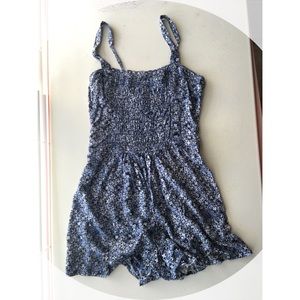 Abercrombie blue printed romper