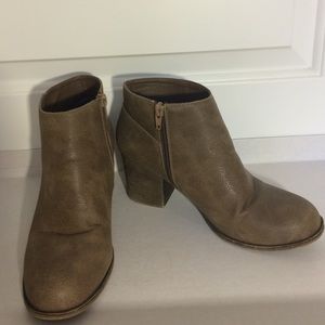 Forever 21 taupe leather booties