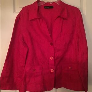 FUCHSIA COLORED BUTTON DOWN JACKET BLAZER Size 10