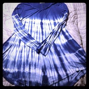 Boho Tye Dye Tunic LS Xxl 14 16