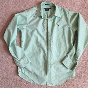 Polo Oxford shirt mint green size 6