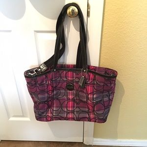 ON HOLD-Auth. Coach Tartan Diaper Bag/Tote - GUC!