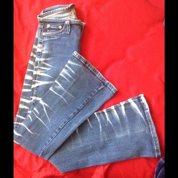 Blue Jeans White Tie Dye Size 1