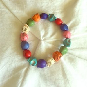 Stone skull bracelet