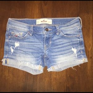 Hollister light wash jean shorts