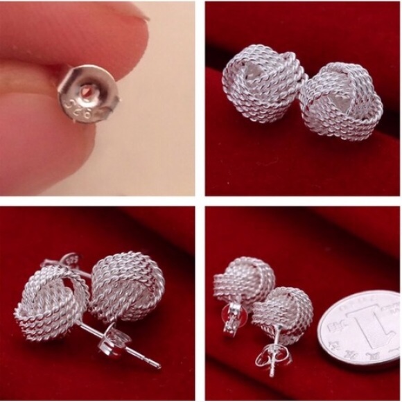 925 Sterling silver knot earrings