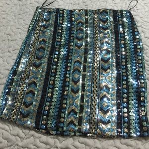 Sequin mini skirt size medium