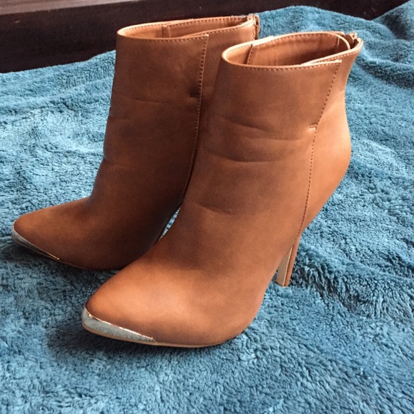 Charming Charlie tan booties