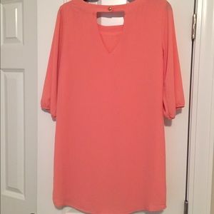 Coral mini dress (small)