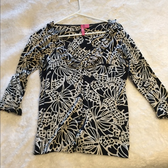 Black and white 3 quarter length sweeter - Picture 1 of 1