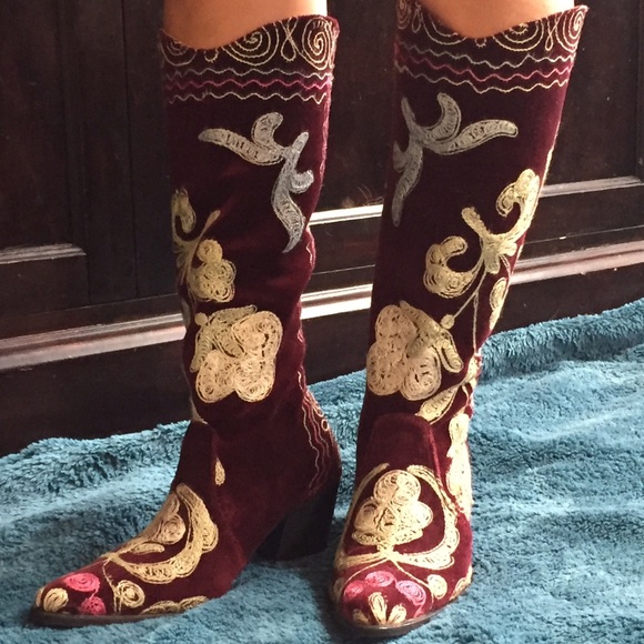 Custom made suede boots