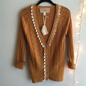 crocheted cardigan