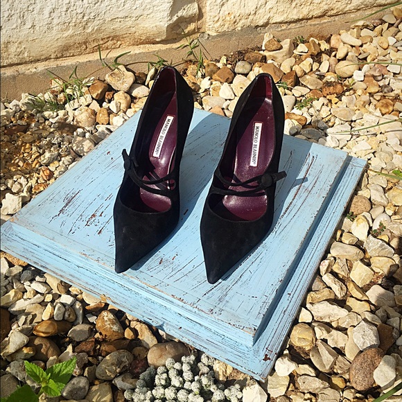 Manolo Blahnik Shoes - 💋 Make Offer! Manolo Suede Double Strap Pump💋