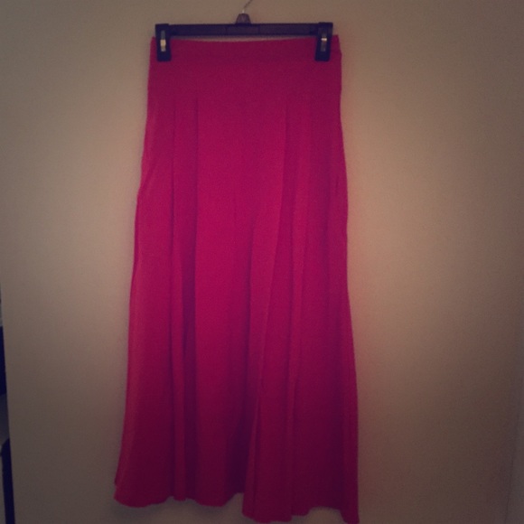 High-Waisted Red A-Line Skirt.