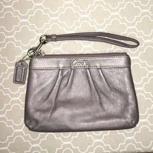 Gray Coach Wristlet
