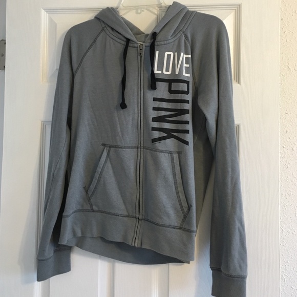 Victoria's Secret Pink grey hoodie size large
