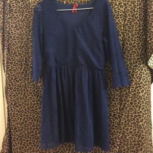 Lace Navy Blue Dress