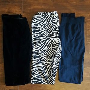 Leggings Bundle - Zebra American Apparel, Velvet