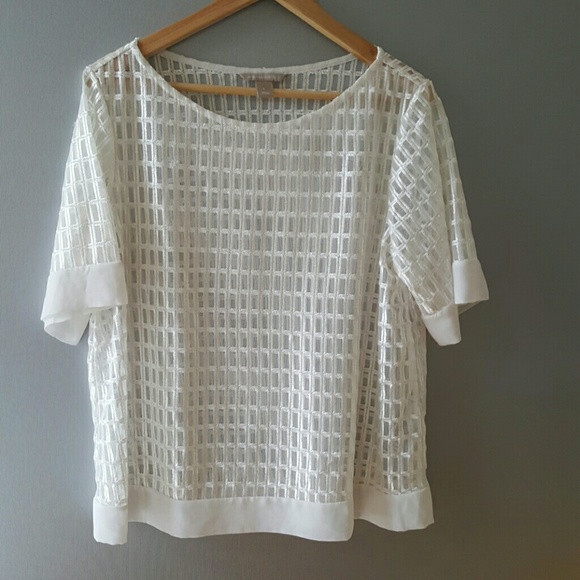 BANANA Republic Sheer Geometric Top reserved
