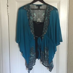 Printed Blouse with Built in Cami