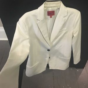 Tuxedo blazer ivory and black
