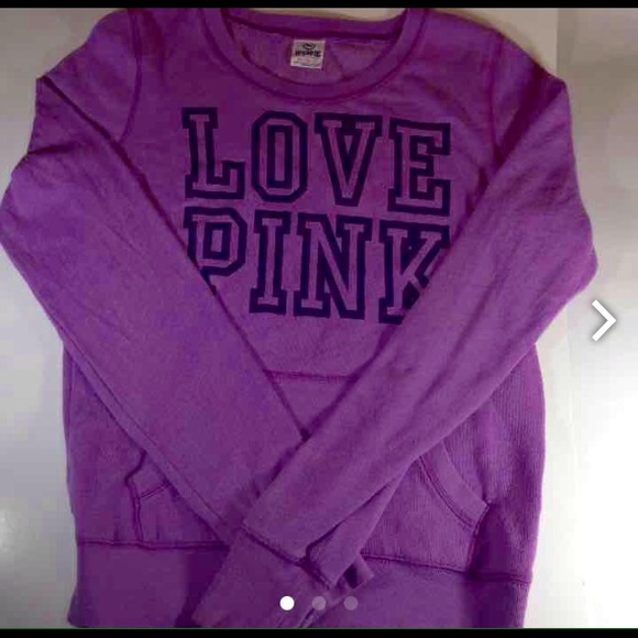 Pink Crewneck Sweatshirt Purple XS