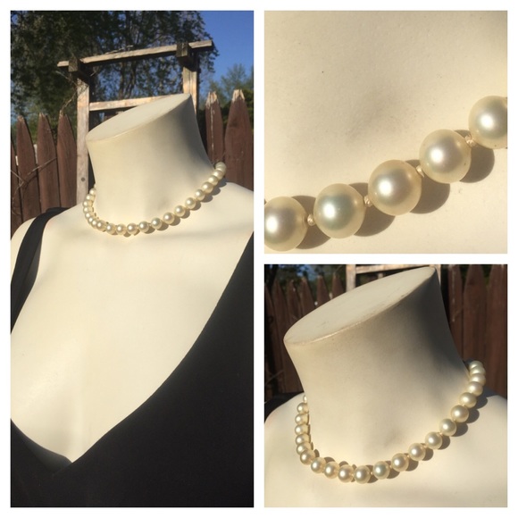Vintage Jewelry - Vintage Faux Pearl Choker Necklace