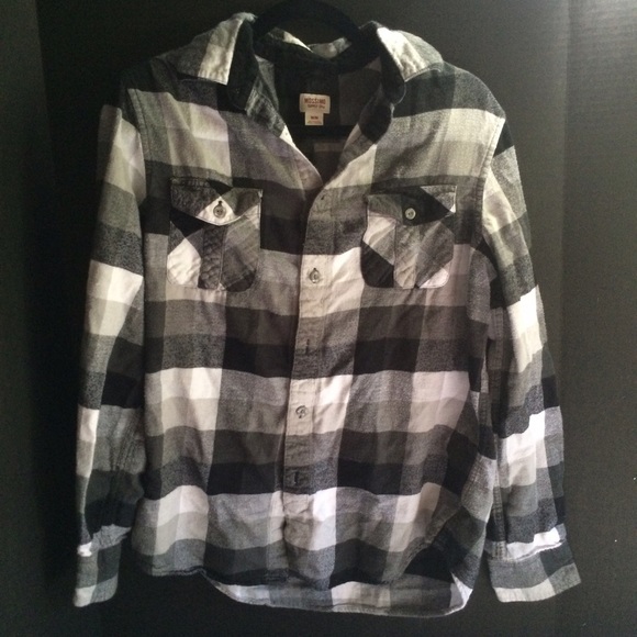 White & Black Plaid Shirt