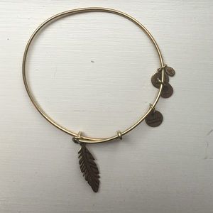 Alex and Ani Gold feather bracelet