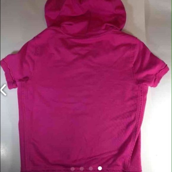Pink Short Sleeve Hoodie Small - Picture 3 of 4