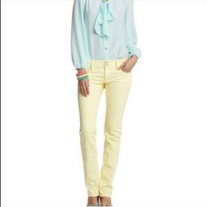 Lilly Pulitzer Yellow Worth Straight Jeans