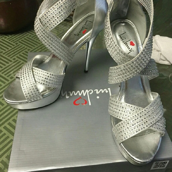 Silver glam heels