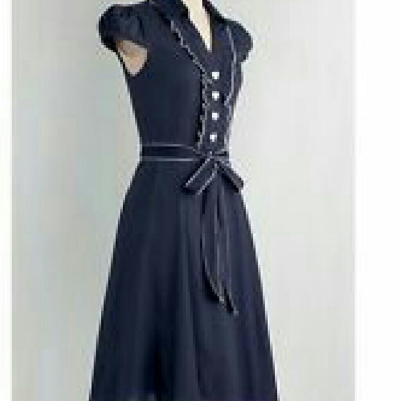 Anthropologie Dresses & Skirts - NWOT Modcloth Navy Blue Dress Size Large 10/12